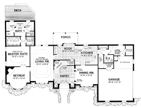 European Floor Plan - Main Floor Plan #40-277