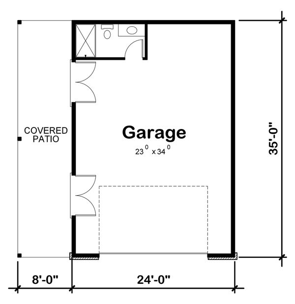 Architectural House Design - Traditional Floor Plan - Main Floor Plan #20-2324