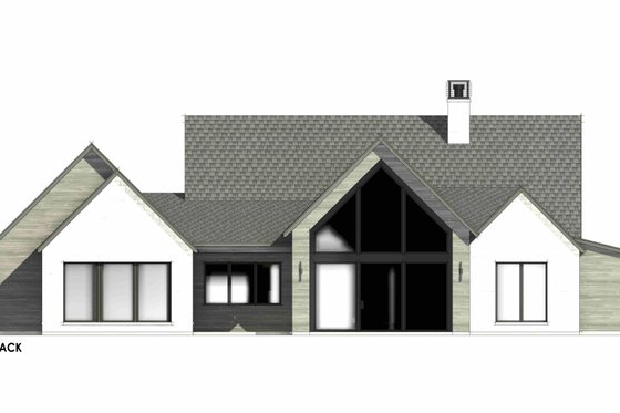 Exterior - Rear Elevation 1 for Modern House Plan #1096-76 - 4 bed, 2.5 bath