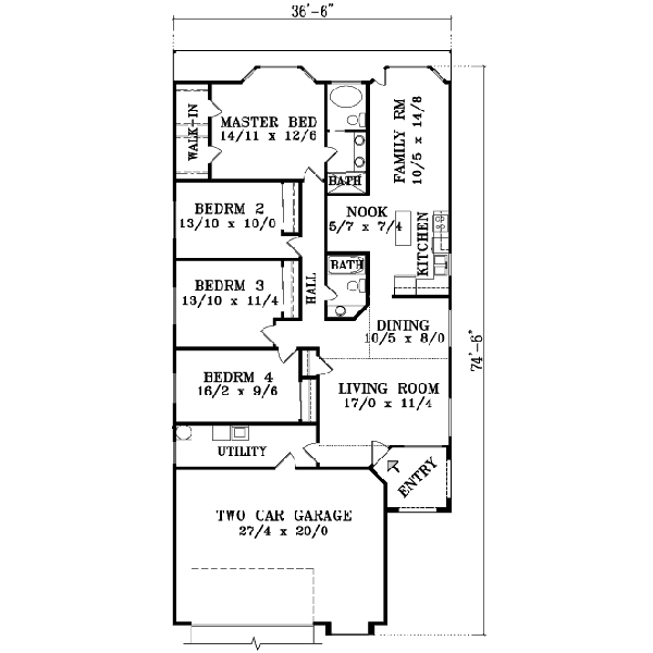 European Floor Plan - Main Floor Plan #1-1361