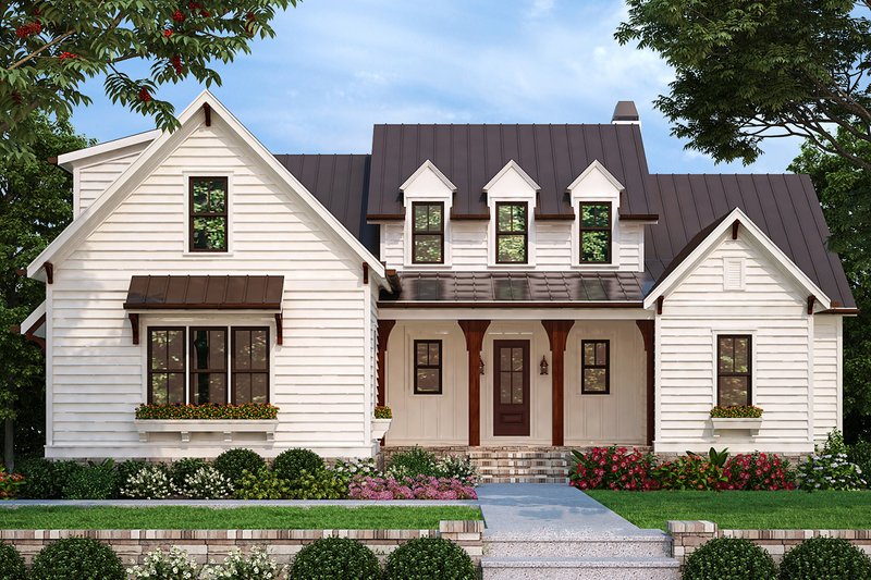 Home Plan - Farmhouse Exterior - Front Elevation Plan #927-998