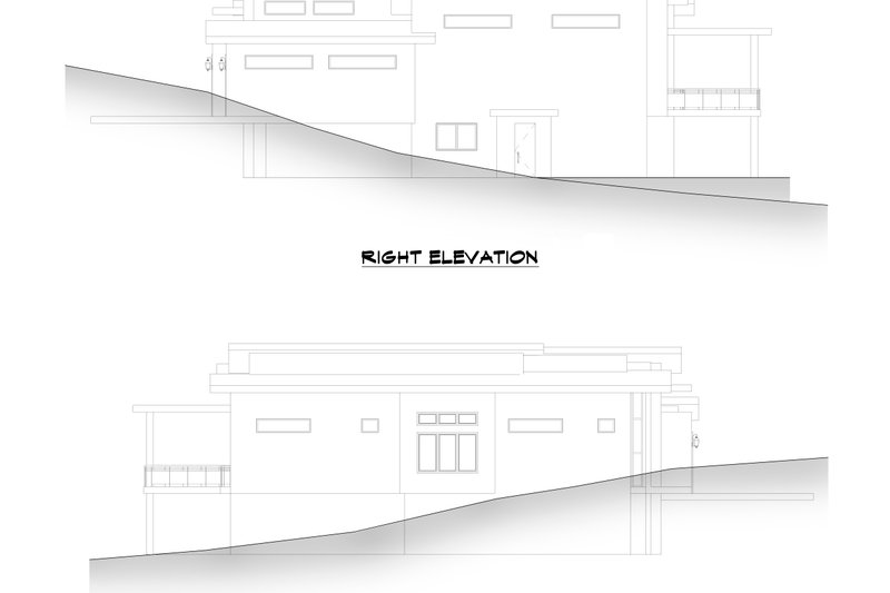 Home Plan - Exterior - Other Elevation 4 for Contemporary House Plan #1066-112 - 5 bed, 5 bath