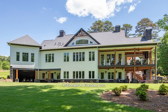 Exterior - Rear Elevation for Craftsman House Plan #929-340 - 5 bed, 4 bath