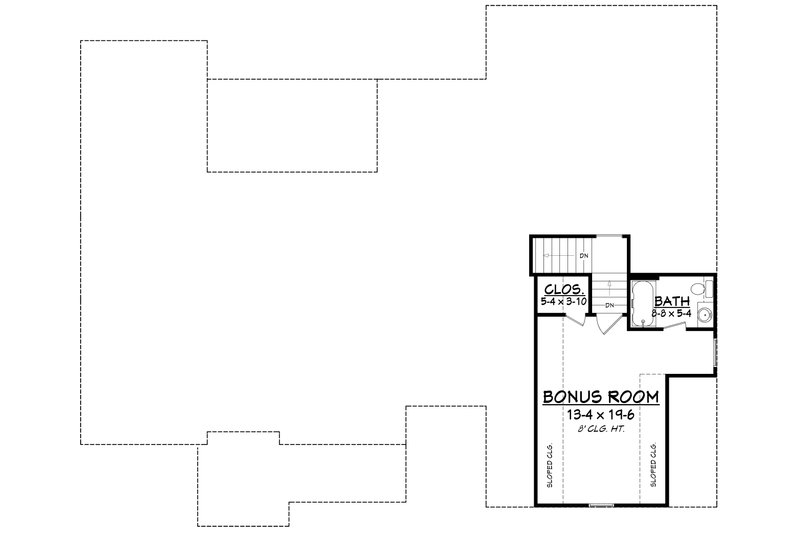 Dream House Plan - Floor Plan - Upper Floor for Craftsman House Plan #430-172 - 3 bed, 2 bath