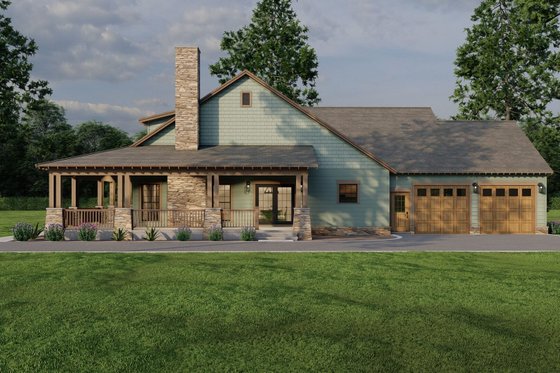 Exterior - Front Elevation 4 for Country House Plan #923-341 - 2 bed, 2 bath