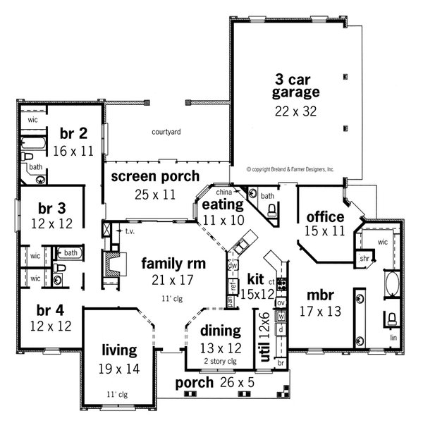 House Plan Design - Traditional Floor Plan - Main Floor Plan #45-152