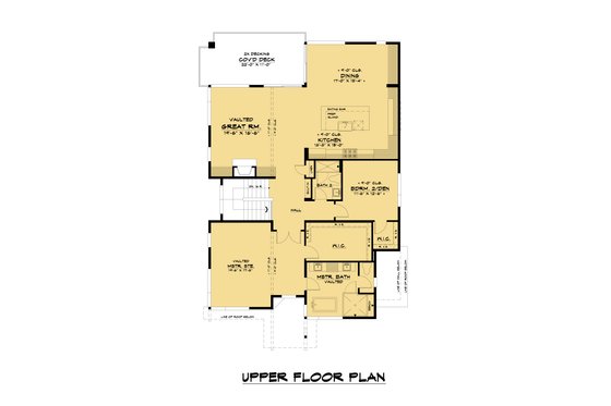 Floor Plan - Upper Floor for Contemporary House Plan #1066-160 - 5 bed, 4 bath