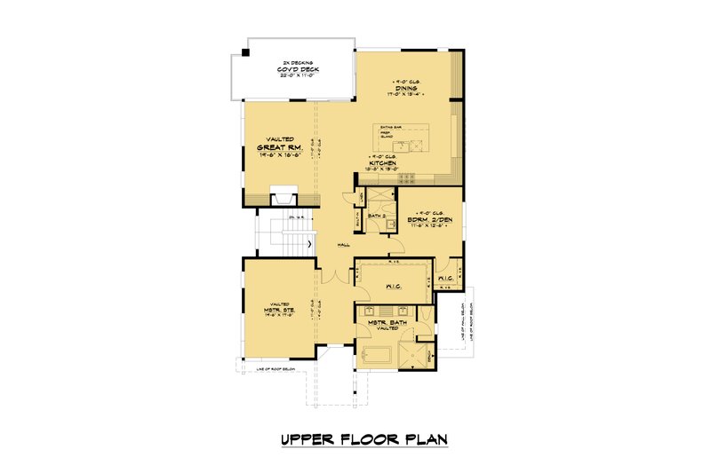 Dream House Plan - Floor Plan - Upper Floor for Contemporary House Plan #1066-160 - 5 bed, 4 bath