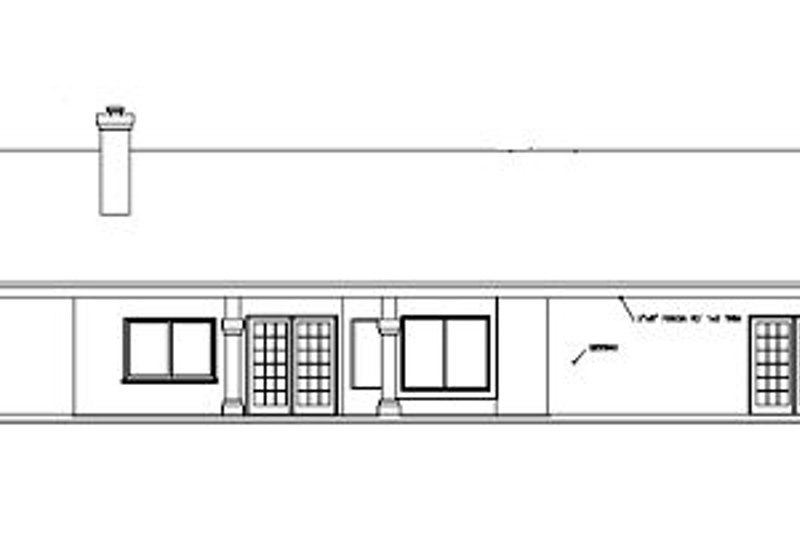 Architectural House Design - Exterior - Rear Elevation for Adobe / Southwestern House Plan #1-658 - 4 bed, 3.5 bath