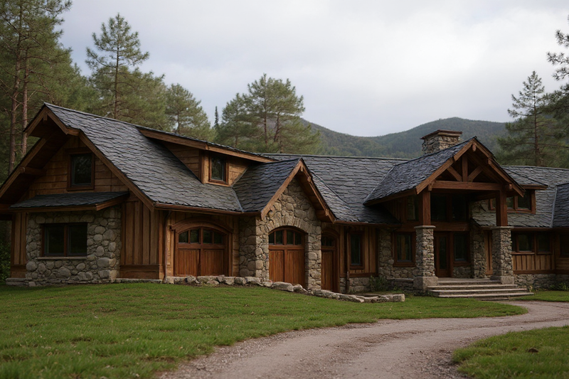 Craftsman Style House Plan - 4 Beds 4.5 Baths 4812 Sq/Ft Plan #921-23 Exterior