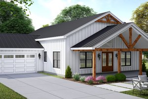 Country Exterior - Front Elevation Plan #932-1182