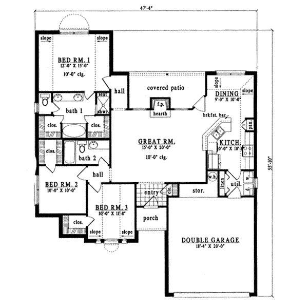 Traditional Floor Plan - Main Floor Plan #42-226