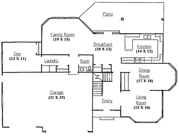 Dream House Plan - Traditional Floor Plan - Main Floor Plan #5-195