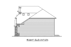 Exterior - Other Elevation 3 for Traditional House Plan #132-116 - 4 bed, 2.5 bath
