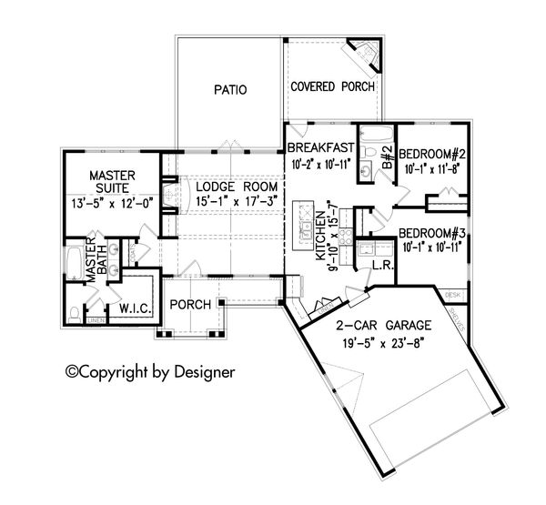 Dream House Plan - Craftsman Floor Plan - Main Floor Plan #54-401