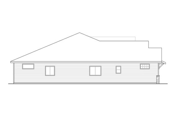 Exterior - Other Elevation for Ranch House Plan #124-1191 - 3 bed, 2 bath