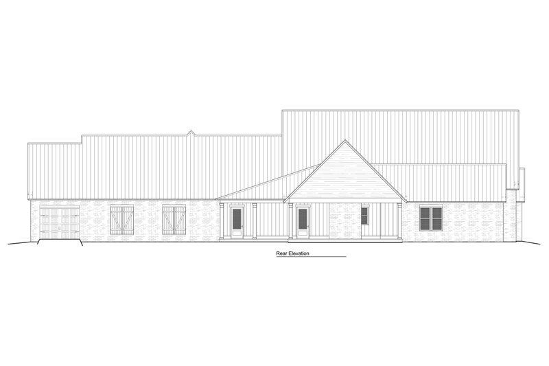 Home Plan - Exterior - Rear Elevation for Farmhouse House Plan #1081-12 - 4 bed, 4.5 bath