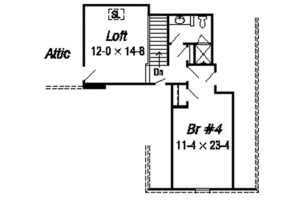 Floor Plan - Upper Floor for Traditional House Plan #329-288 - 4 bed, 3 bath