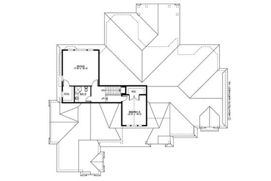 Floor Plan - Upper Floor for Craftsman House Plan #132-208 - 3 bed, 3.5 bath