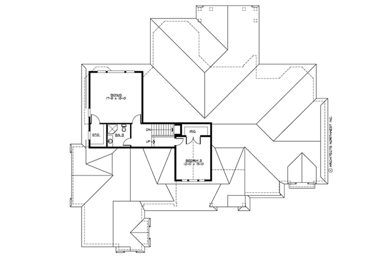 Architectural House Design - Floor Plan - Upper Floor for Craftsman House Plan #132-208 - 3 bed, 3.5 bath