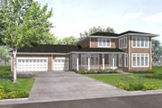Contemporary Style House Plan - 3 Beds 2.5 Baths 2528 Sq/Ft Plan #50-257 