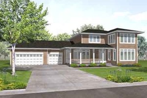 Contemporary Exterior - Front Elevation Plan #50-257
