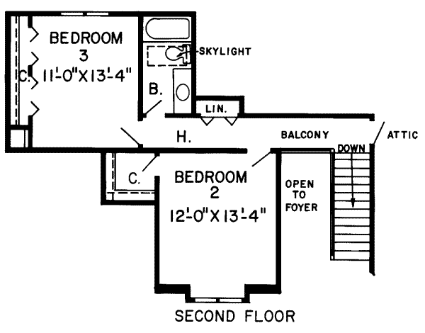 Modern Floor Plan - Upper Floor Plan #312-269