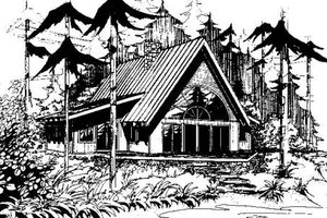 Cottage Exterior - Front Elevation Plan #60-113