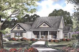 Southern Exterior - Front Elevation Plan #17-525