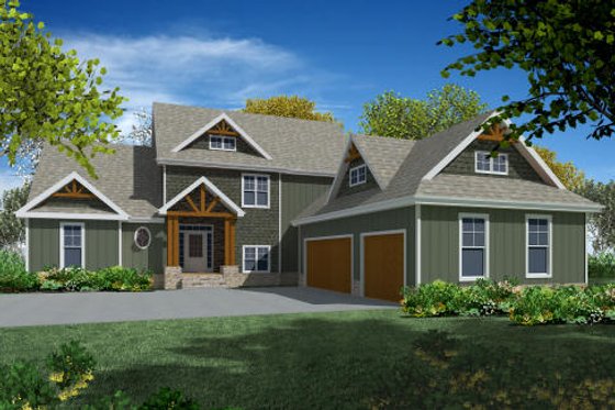 Exterior - Other Elevation 6 for Craftsman House Plan #437-5 - 4 bed, 3.5 bath