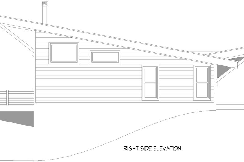 House Blueprint - Exterior - Other Elevation 1 for Country House Plan #932-1123 - 1 bed, 2 bath