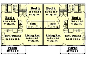 1800 square foot duplex ranch home