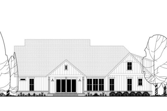 Exterior - Rear Elevation for Farmhouse House Plan #430-175 - 4 bed, 3.5 bath