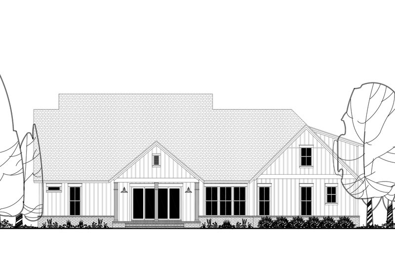 Home Plan - Exterior - Rear Elevation for Farmhouse House Plan #430-175 - 4 bed, 3.5 bath