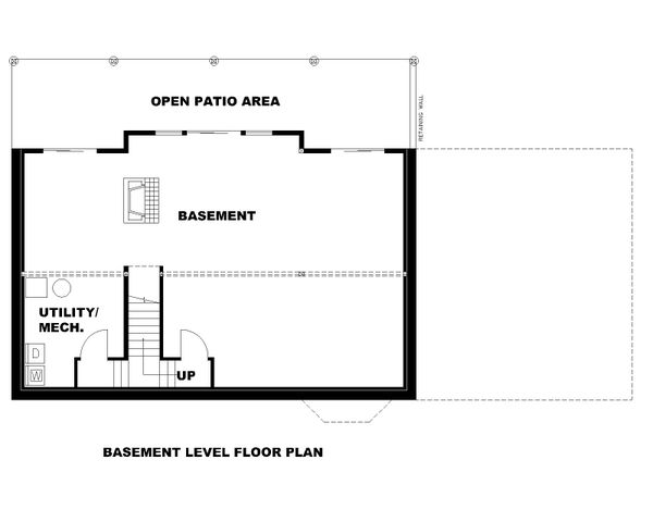 Architectural House Design - Craftsman Floor Plan - Lower Floor Plan #117-895
