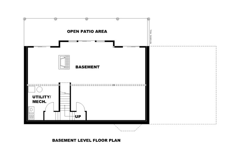 Dream House Plan - Floor Plan - Lower Floor for Craftsman House Plan #117-895 - 3 bed, 2.5 bath