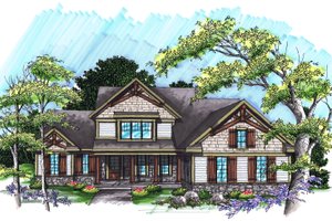 Traditional Exterior - Front Elevation Plan #70-1037