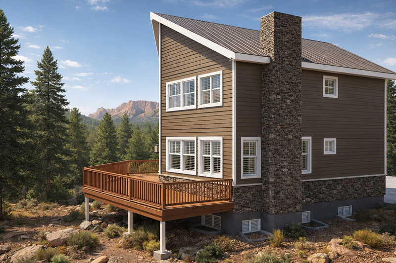 House Design - Exterior - Other Elevation 2 for Cabin House Plan #1060-451 - 4 bed, 3 bath
