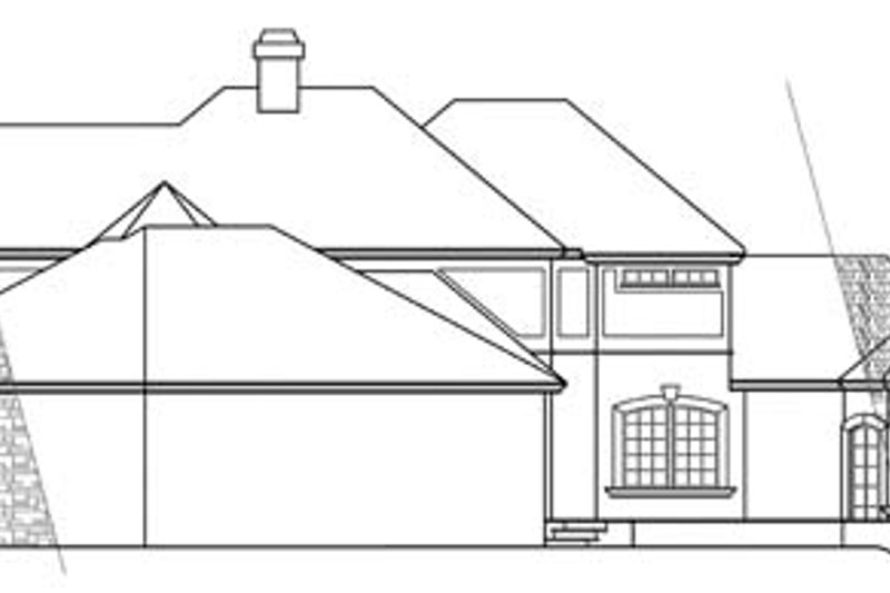 Home Plan - Exterior - Rear Elevation for European House Plan #124-114 - 4 bed, 3.5 bath