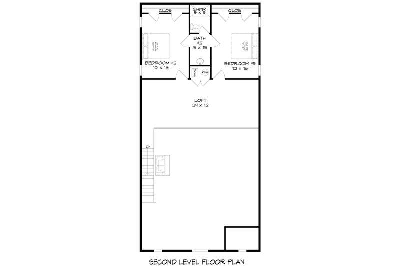 Dream House Plan - Floor Plan - Upper Floor for Barndominium House Plan #932-1040 - 3 bed, 2.5 bath