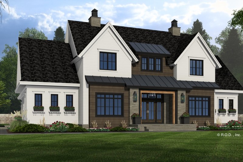 Farmhouse Style House Plan - 5 Beds 4.5 Baths 3520 Sq/Ft Plan #51-1256