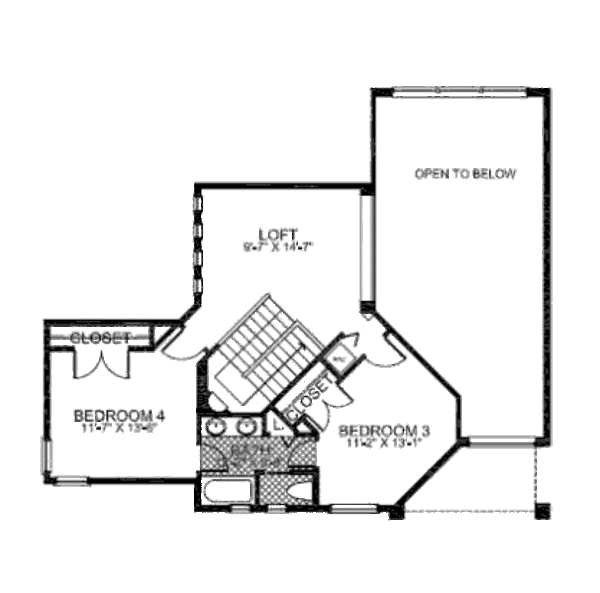 Mediterranean Floor Plan - Upper Floor Plan #420-231