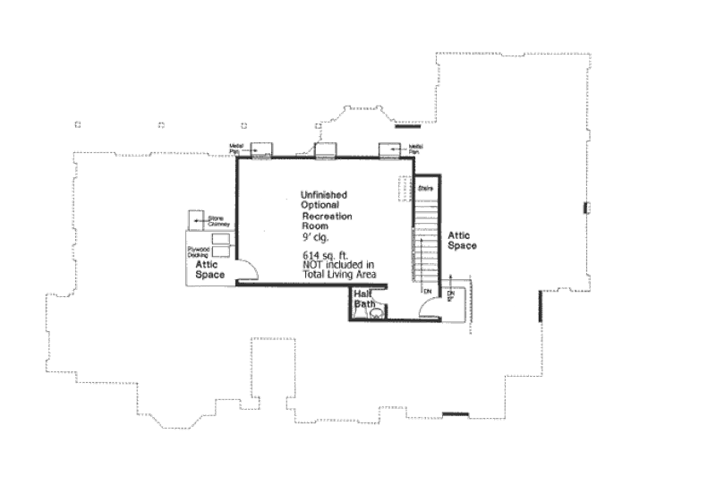 Dream House Plan - Floor Plan - Other Floor for European House Plan #310-696 - 3 bed, 3 bath