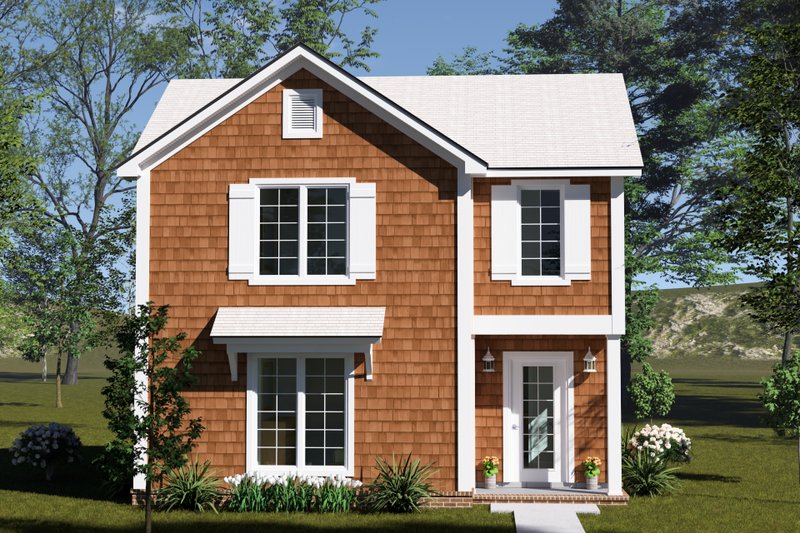 Architectural House Design - Exterior - Front Elevation for Cottage House Plan #513-2418 - 2 bed, 2 bath