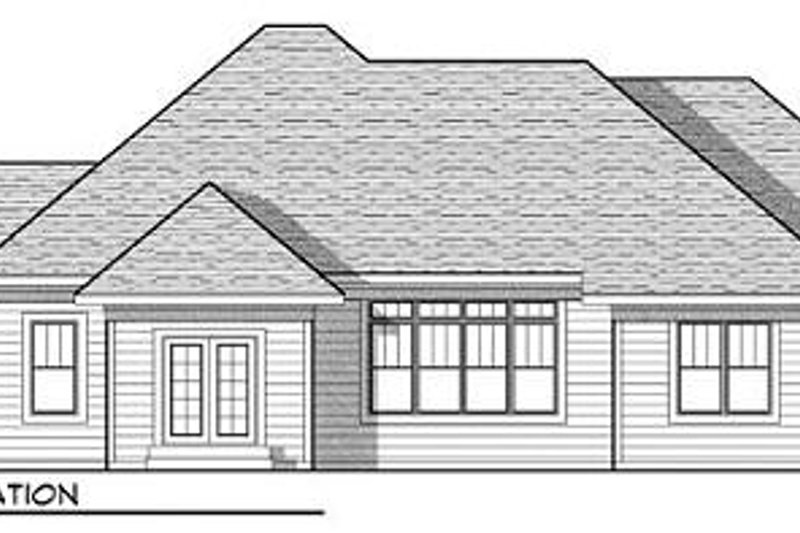 Home Plan - Exterior - Rear Elevation for Craftsman House Plan #70-920 - 3 bed, 2 bath