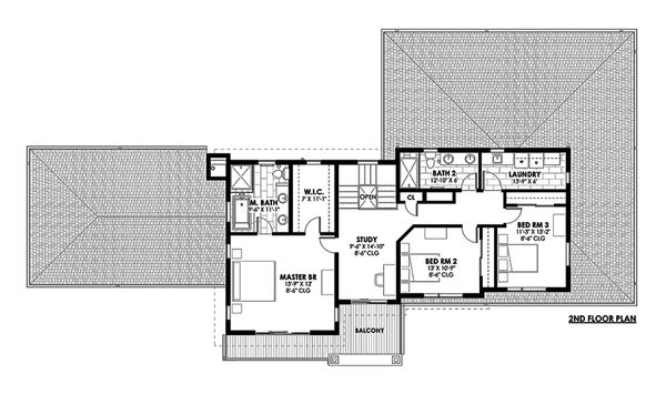 House Plan Design - Contemporary Floor Plan - Upper Floor Plan #1042-19