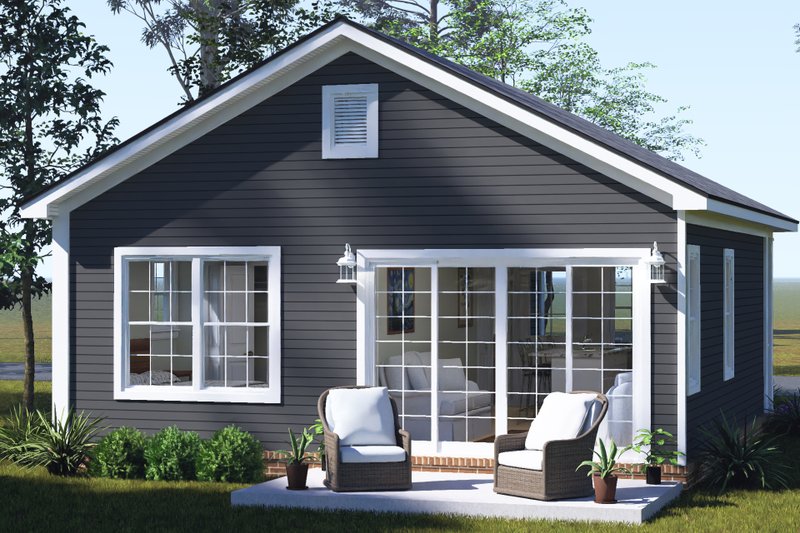 Home Plan - Exterior - Rear Elevation for Cottage House Plan #513-2480 - 2 bed, 2 bath