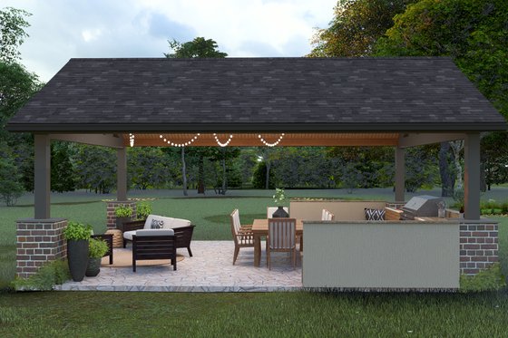 Exterior - Front Elevation 4 for Country House Plan #1060-200, 0 bath