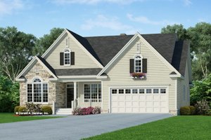 Country Exterior - Front Elevation Plan #929-658