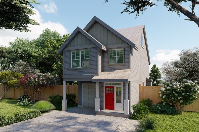 House Blueprint - Craftsman Exterior - Front Elevation Plan #53-628